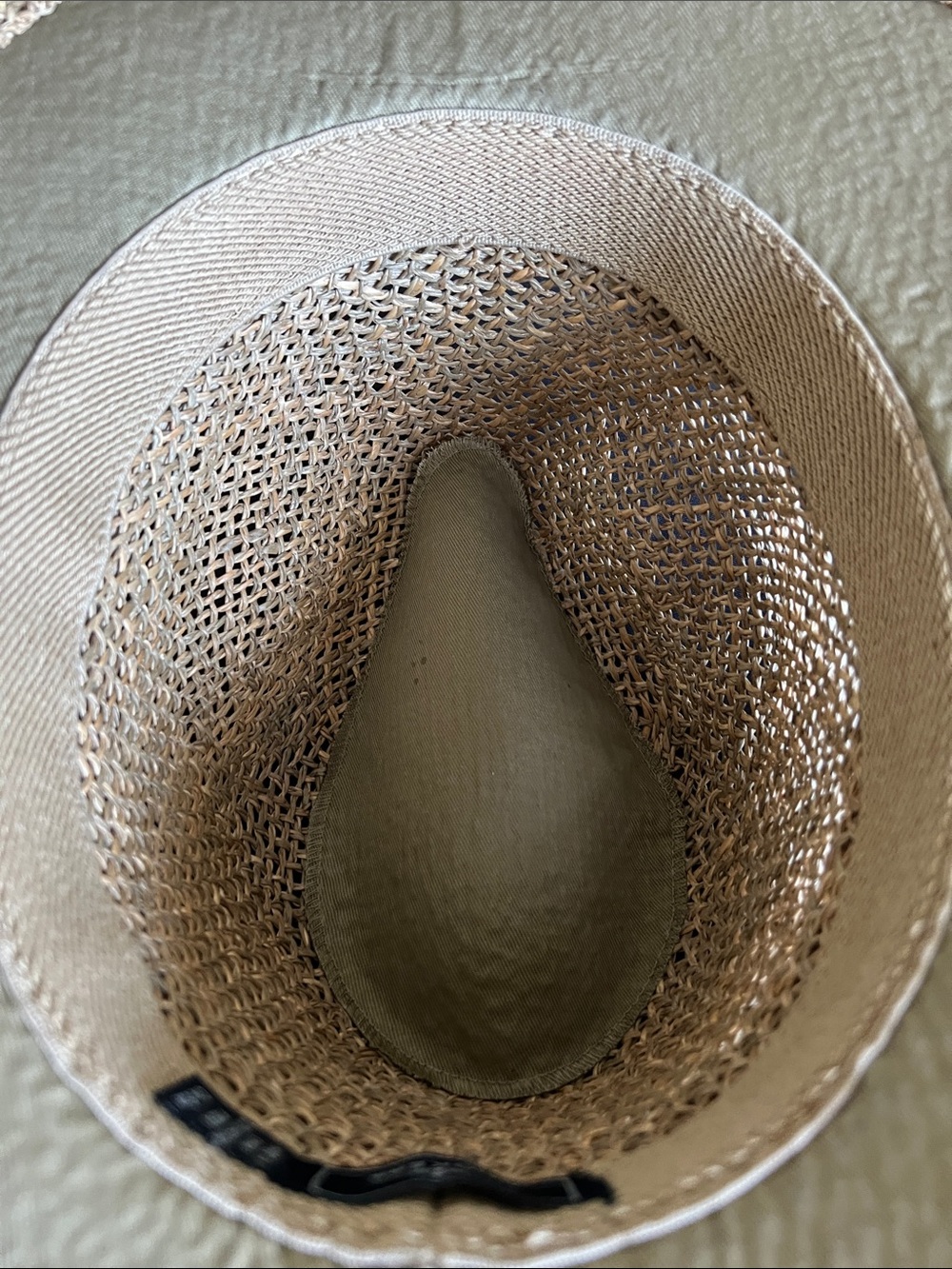 NWOT Dockers Tan Straw Fedora with Beige Band, natural fibers - Picture 6 of 9